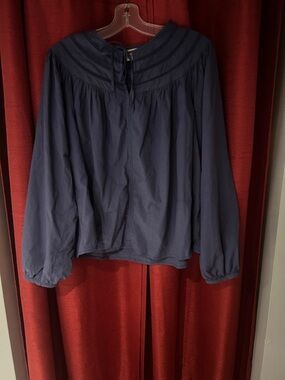 Universal Thread Navy Eyelet Top with Label